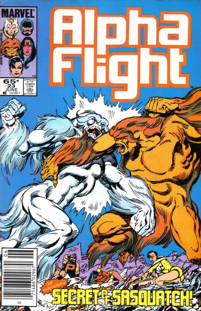 Cover for Alpha Flight (Marvel, 1983 series) #23 [Newsstand]