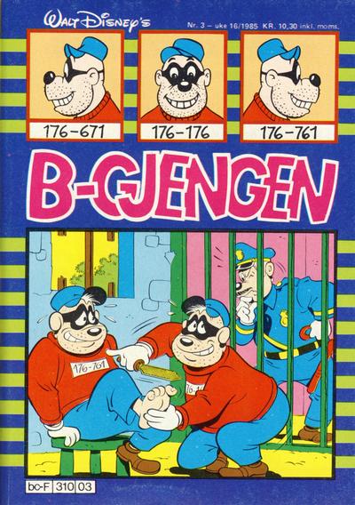 Cover for B-gjengen (Hjemmet / Egmont, 1985 series) #3/1985