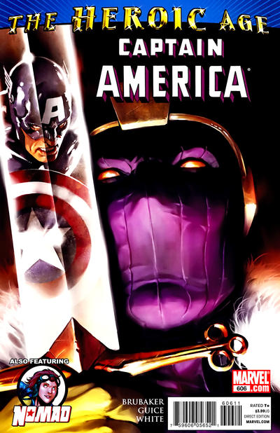 Cover for Captain America (Marvel, 2005 series) #606 [Direct Edition]