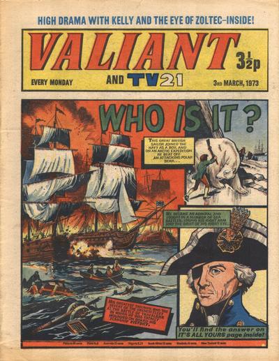 Cover for Valiant and TV21 (IPC, 1971 series) #3rd March 1973