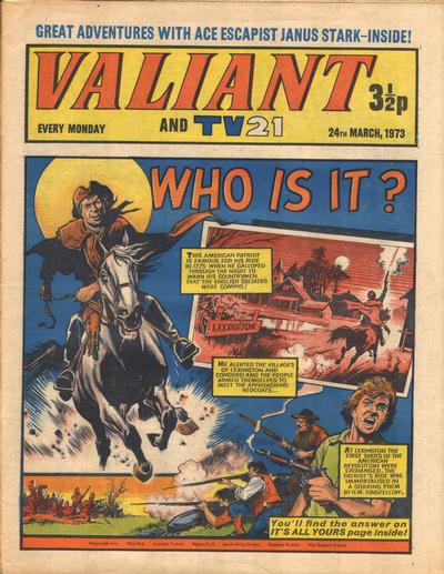 Cover for Valiant and TV21 (IPC, 1971 series) #24th March 1973