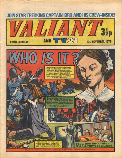 Cover for Valiant and TV21 (IPC, 1971 series) #10th November 1973