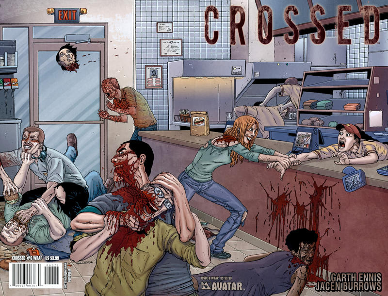 Cover for Crossed (Avatar Press, 2008 series) #6 [Wraparound Cover - Jacen Burrows]