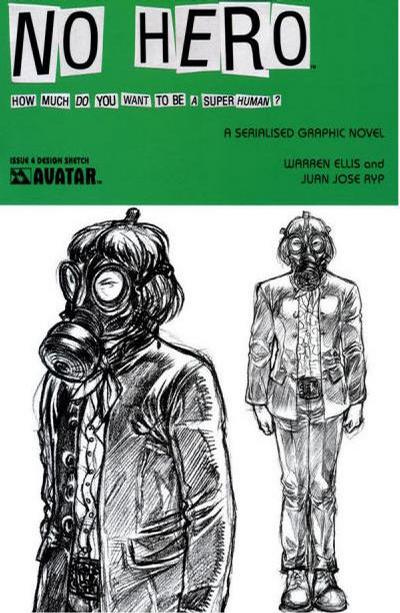 Cover for No Hero (Avatar Press, 2008 series) #4 [Design Sketch Edition]
