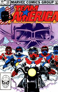 Cover Thumbnail for Team America (Marvel, 1982 series) #10 [Direct]