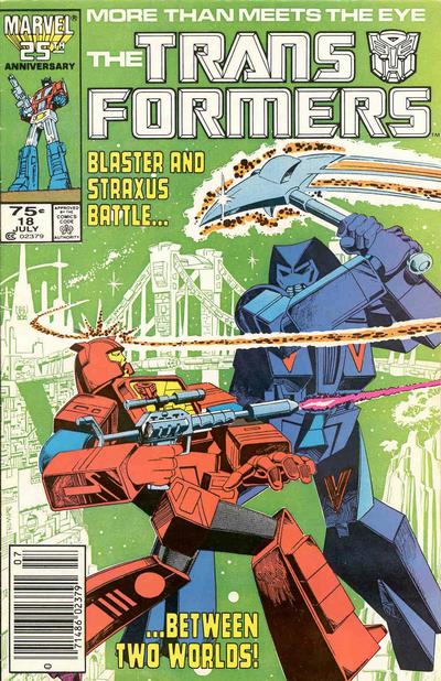 Cover for The Transformers (Marvel, 1984 series) #18 [Newsstand]