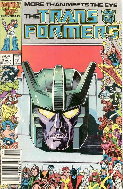 Cover for The Transformers (Marvel, 1984 series) #22 [Newsstand]