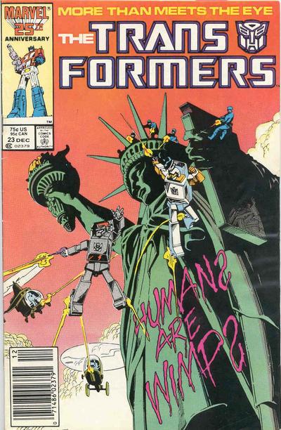 Cover for The Transformers (Marvel, 1984 series) #23 [Newsstand]