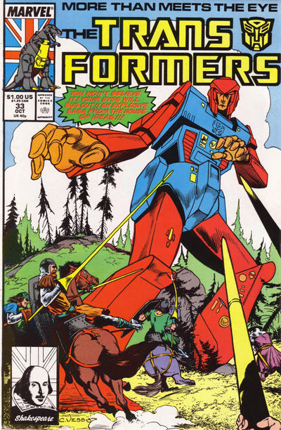 Cover for The Transformers (Marvel, 1984 series) #33 [Direct]
