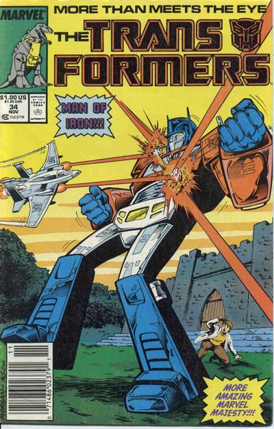 Cover for The Transformers (Marvel, 1984 series) #34 [Newsstand]