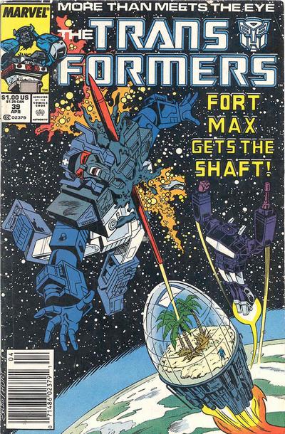 Cover for The Transformers (Marvel, 1984 series) #39 [Newsstand]