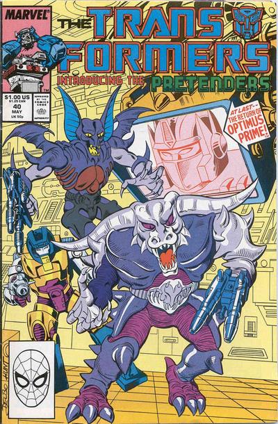 Cover for The Transformers (Marvel, 1984 series) #40 [Direct]