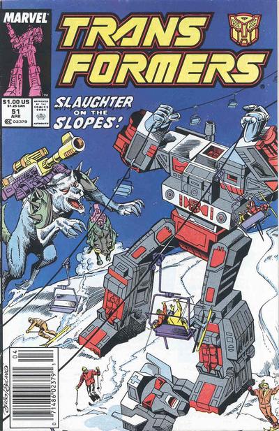 Cover for The Transformers (Marvel, 1984 series) #51 [Newsstand]