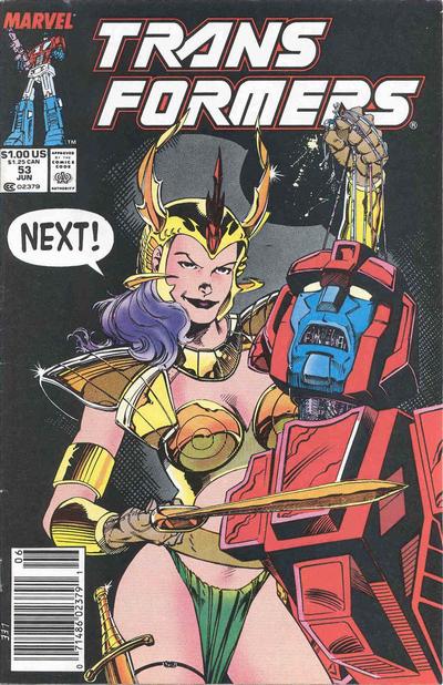 Cover for The Transformers (Marvel, 1984 series) #53 [Newsstand]