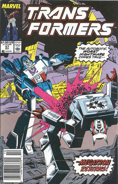 Cover for The Transformers (Marvel, 1984 series) #57 [Newsstand]