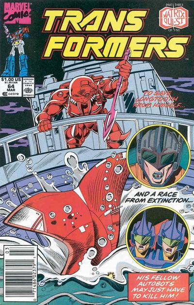 Cover for The Transformers (Marvel, 1984 series) #64 [Newsstand]