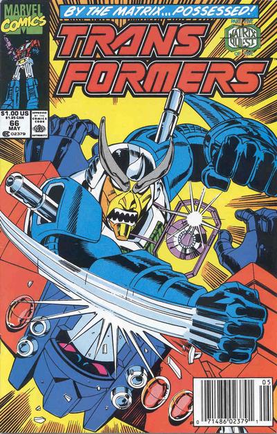 Cover for The Transformers (Marvel, 1984 series) #66 [Newsstand]