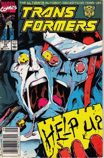 Cover for The Transformers (Marvel, 1984 series) #70 [Newsstand]