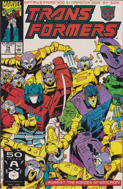 Cover for The Transformers (Marvel, 1984 series) #74 [Direct]