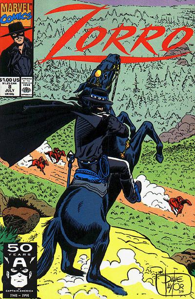 Cover for Zorro (Marvel, 1990 series) #8