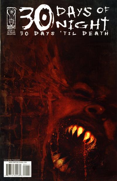 Cover for 30 Days of Night: 30 Days 'Til Death (IDW, 2008 series) #1 [Retailer Incentive Cover]