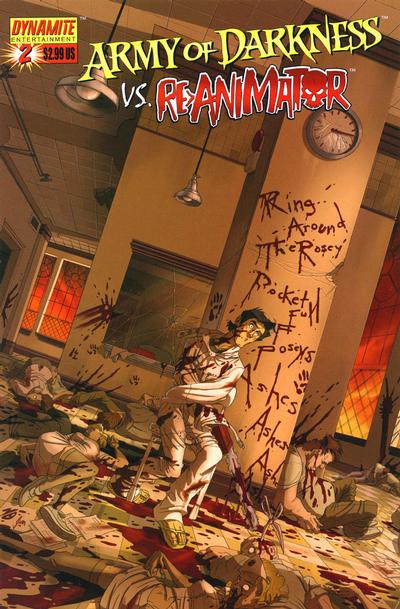 Cover for Army of Darkness vs. Re-Animator (Dynamite Entertainment, 2005 series) #2 [Cover B - Nick Bradshaw]