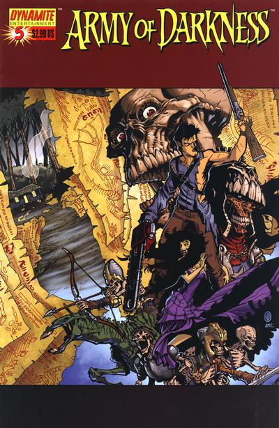 Cover for Army of Darkness (Dynamite Entertainment, 2005 series) #5 [Cover A - Nick Bradhaw]