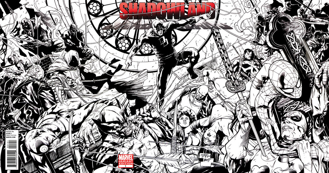 Cover for Shadowland (Marvel, 2010 series) #1 [Limited Sketch Gatefold Variant Cover]