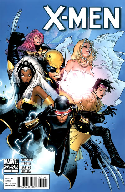 Cover for X-Men (Marvel, 2010 series) #1 [Paco Medina Blue Variant Cover]