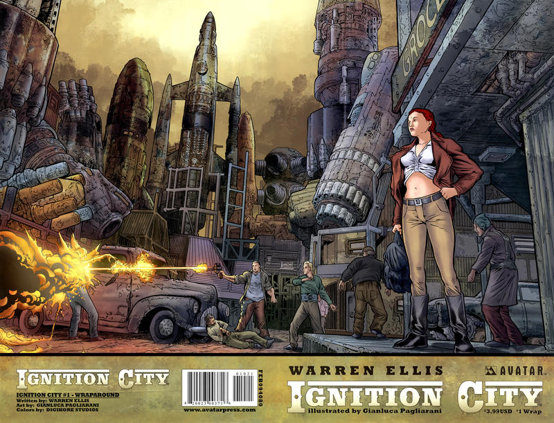 Cover for Warren Ellis' Ignition City (Avatar Press, 2009 series) #1 [Wrap Cover]