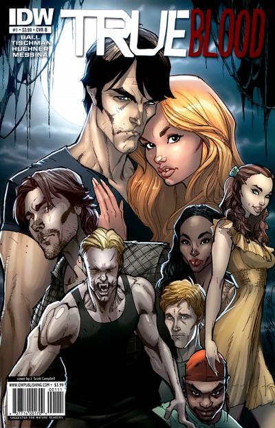 Cover for True Blood (IDW, 2010 series) #1 [Cover B]