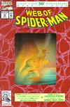 Cover for Web of Spider-Man (Marvel, 1985 series) #90 [Direct - Second Printing - Gold Hologram]