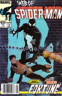 Cover Thumbnail for Web of Spider-Man (Marvel, 1985 series) #10 [Newsstand]