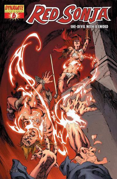 Cover for Red Sonja (Dynamite Entertainment, 2005 series) #6 [Fiery Red Foil High End Edition]