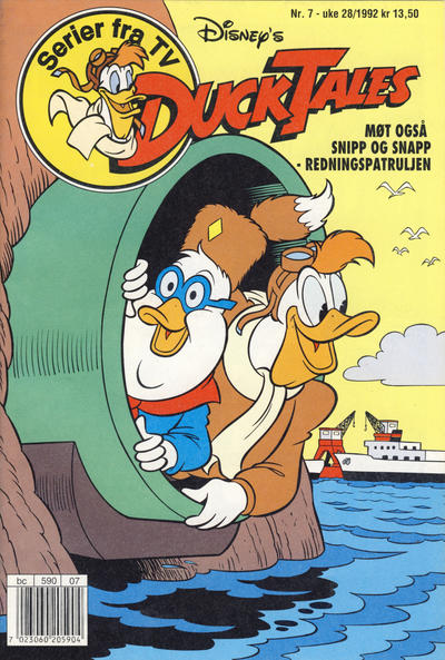 Cover for DuckTales (Hjemmet / Egmont, 1991 series) #7/1992