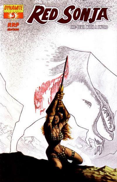 Cover for Red Sonja (Dynamite Entertainment, 2005 series) #5 [Richard Isanove RRP Red Foil Incentive Cover]