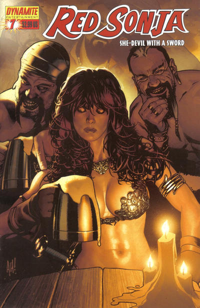 Cover for Red Sonja (Dynamite Entertainment, 2005 series) #7 [Adam Hughes Cover]