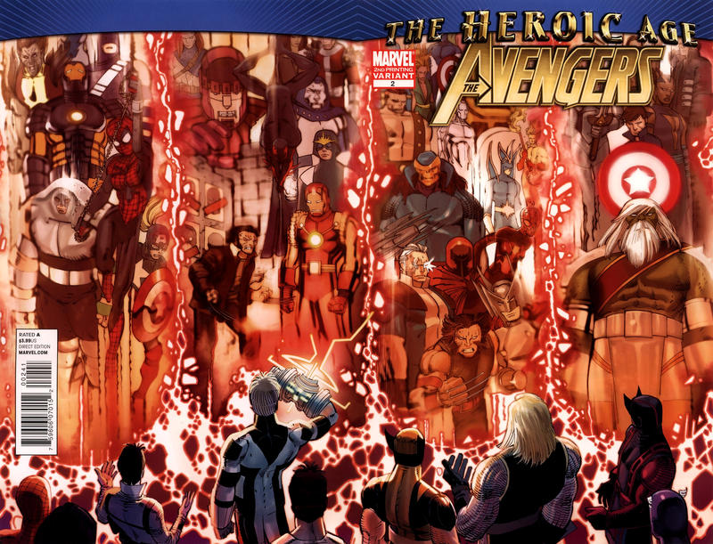 Cover for Avengers (Marvel, 2010 series) #2 [2nd Printing Variant]