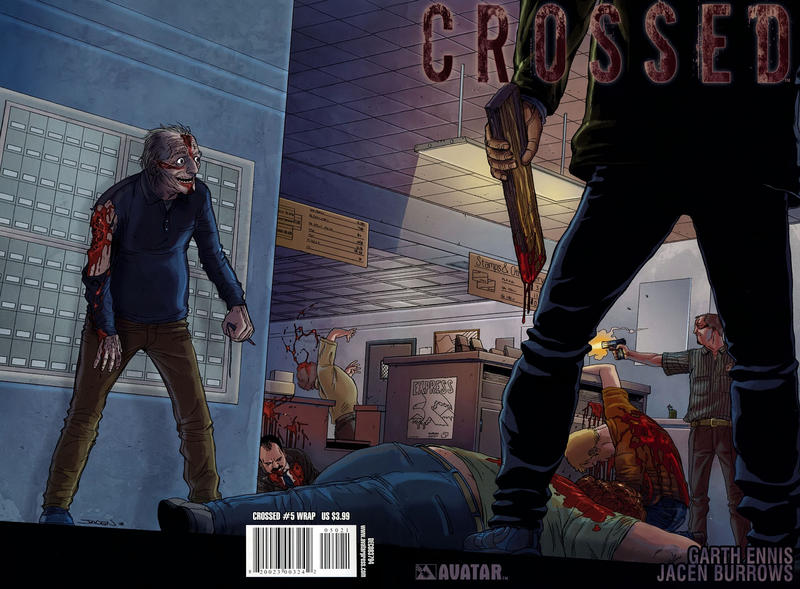 Cover for Crossed (Avatar Press, 2008 series) #5 [Wraparound Cover - Jacen Burrows]