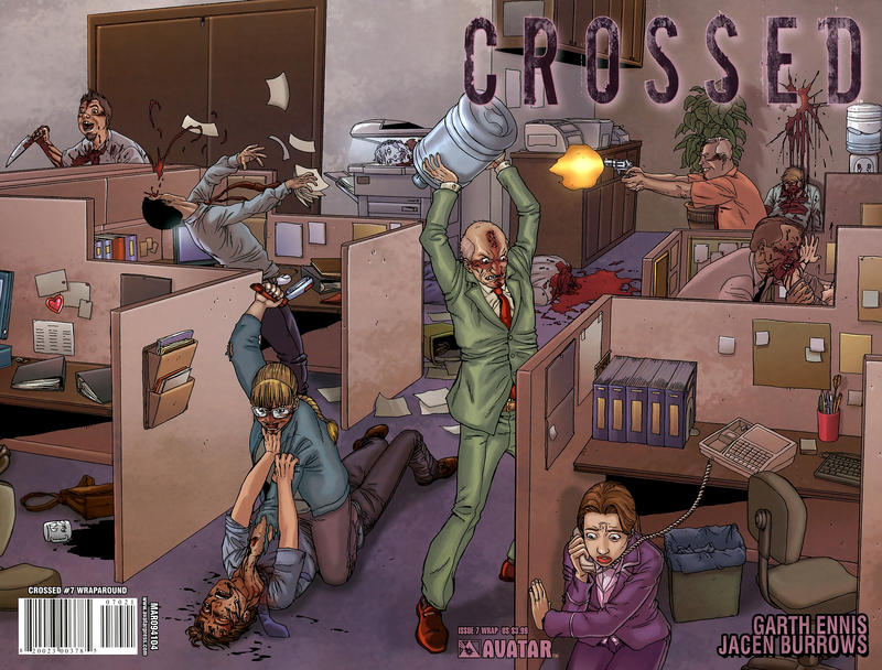 Cover for Crossed (Avatar Press, 2008 series) #7 [Wraparound Cover - Jacen Burrows]