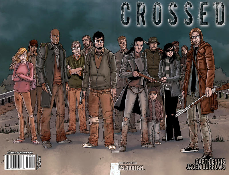 Cover for Crossed (Avatar Press, 2008 series) #9 [Wraparound Cover - Jacen Burrows]