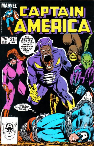 Cover for Captain America (Marvel, 1968 series) #315 [Direct]