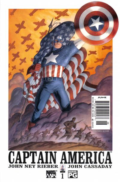 Cover for Captain America (Marvel, 2002 series) #1 [Newsstand]
