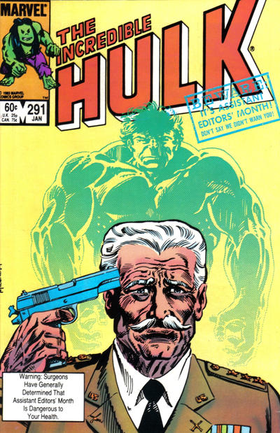Cover for The Incredible Hulk (Marvel, 1968 series) #291 [Direct]