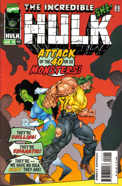 Cover for The Incredible Hulk (Marvel, 1968 series) #442 [Direct Edition]