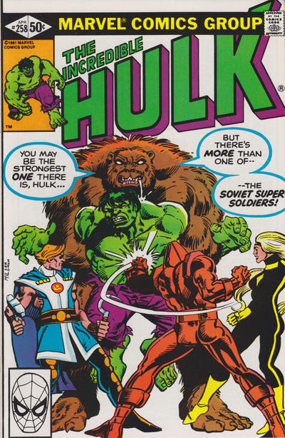 Cover for The Incredible Hulk (Marvel, 1968 series) #258 [Direct]