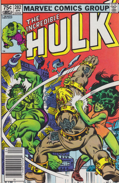 Cover for The Incredible Hulk (Marvel, 1968 series) #282 [Canadian]