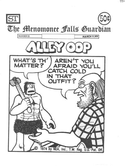 Cover for The Menomonee Falls Guardian (Street Enterprises, 1973 series) #93