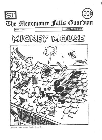 Cover for The Menomonee Falls Guardian (Street Enterprises, 1973 series) #117