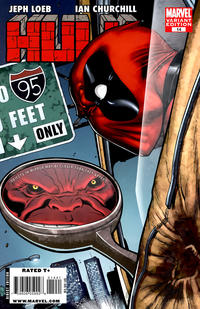 Cover Thumbnail for Hulk (Marvel, 2008 series) #14 [Deadpool variant cover]